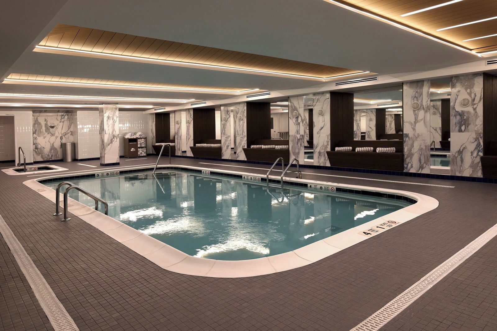 Indoor pool, seasonal outdoor pool