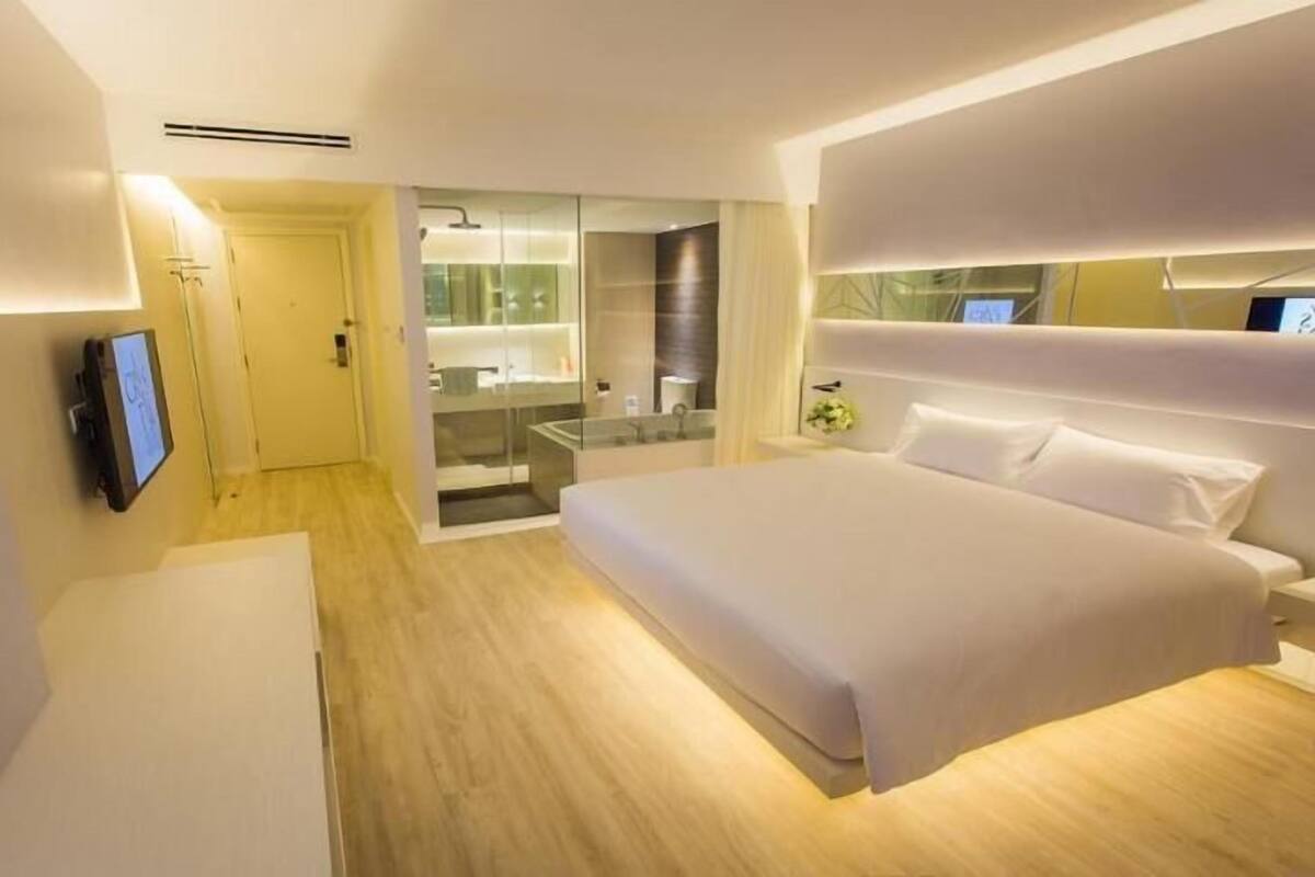 Egyptinpuuvillaiset lakanat, ylelliset vuodevaatteet, minibaari