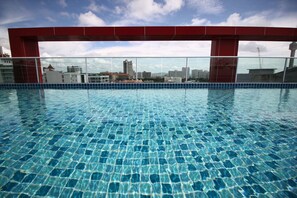 Outdoor pool, a rooftop pool