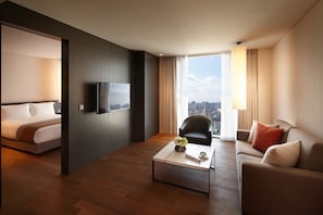 Chambre majestueuse (1 double bed and 1 living room) | Vue de la chambre