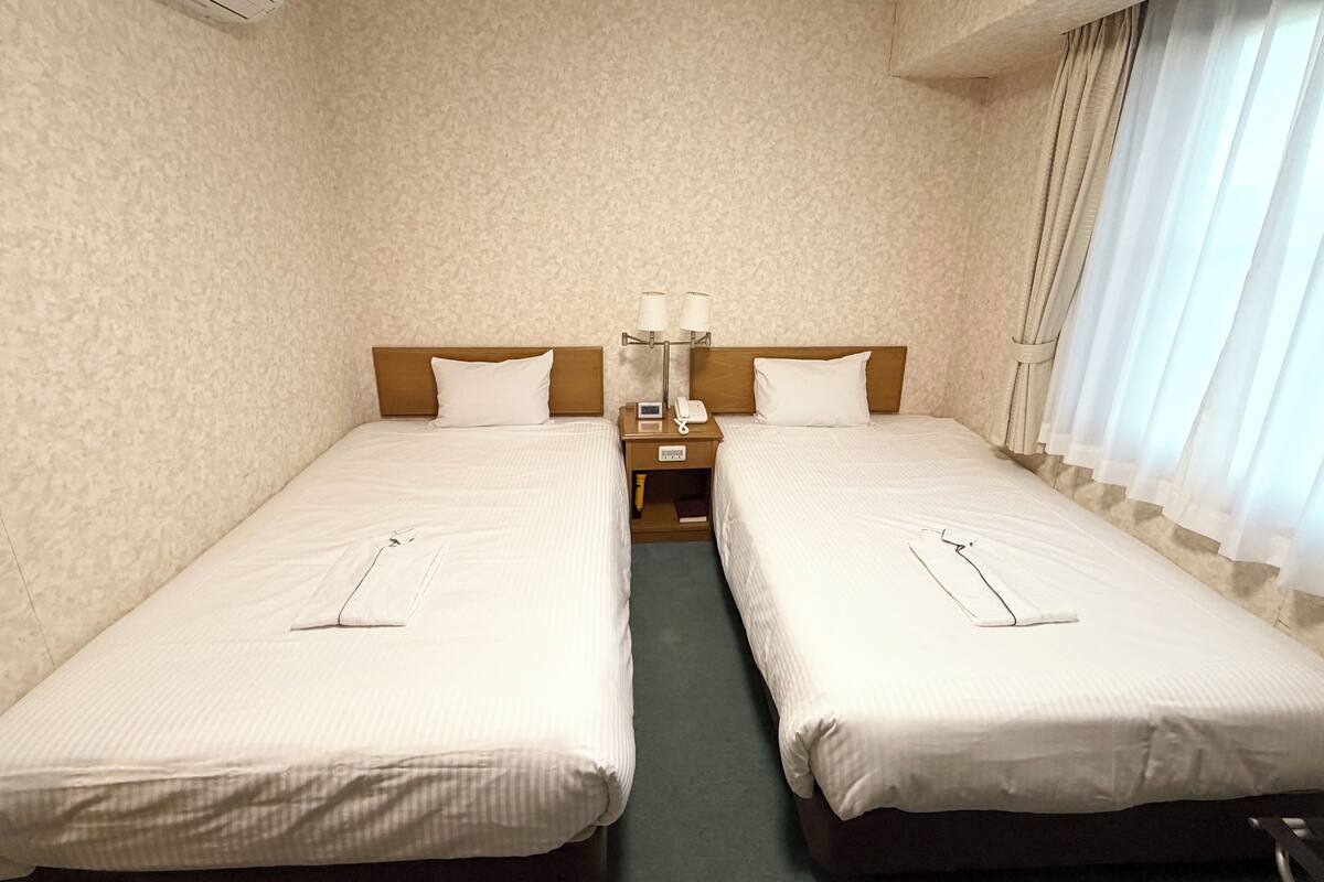 Standard tvåbäddsrum | Värdeförvaringsskåp på rummet, skrivbord och strykjärn/strykbräda