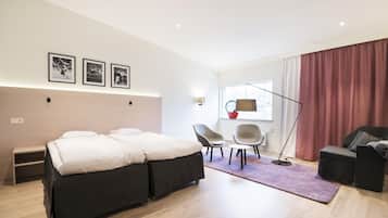 In-room safe, iron/ironing board, free cribs/infant beds, free WiFi