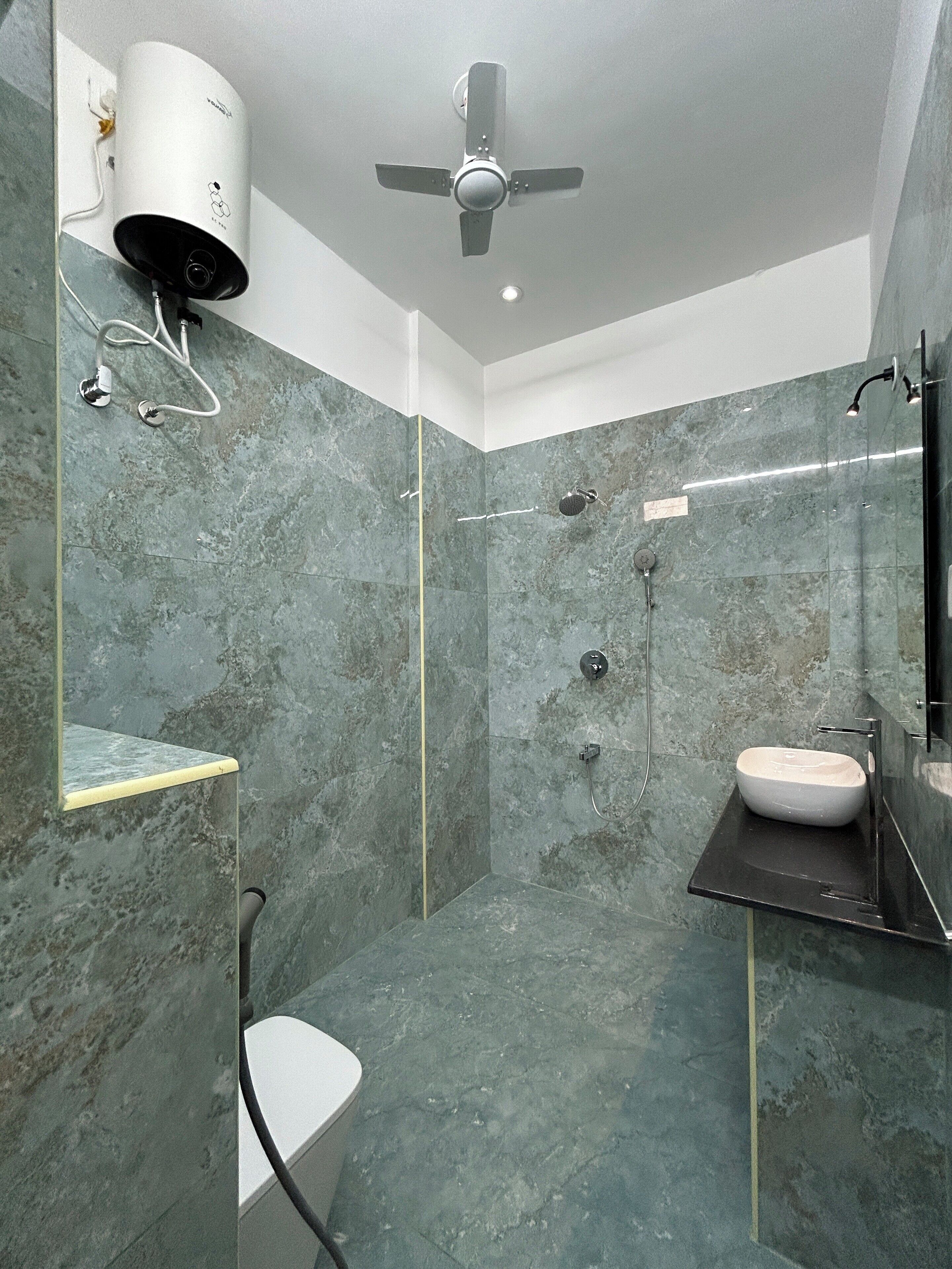 superior quadruple room | bathroom | shower, free toiletries, soap, toilet paper