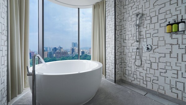 Suite, 1 habitación, vista al parque (Dining) | Baño | Amenidades de baño ecológicas, secadora de cabello, batas, pantuflas 