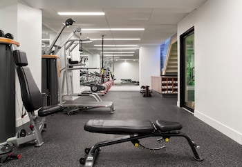 Fitness center at EVEN Hotel Brooklyn by IHG