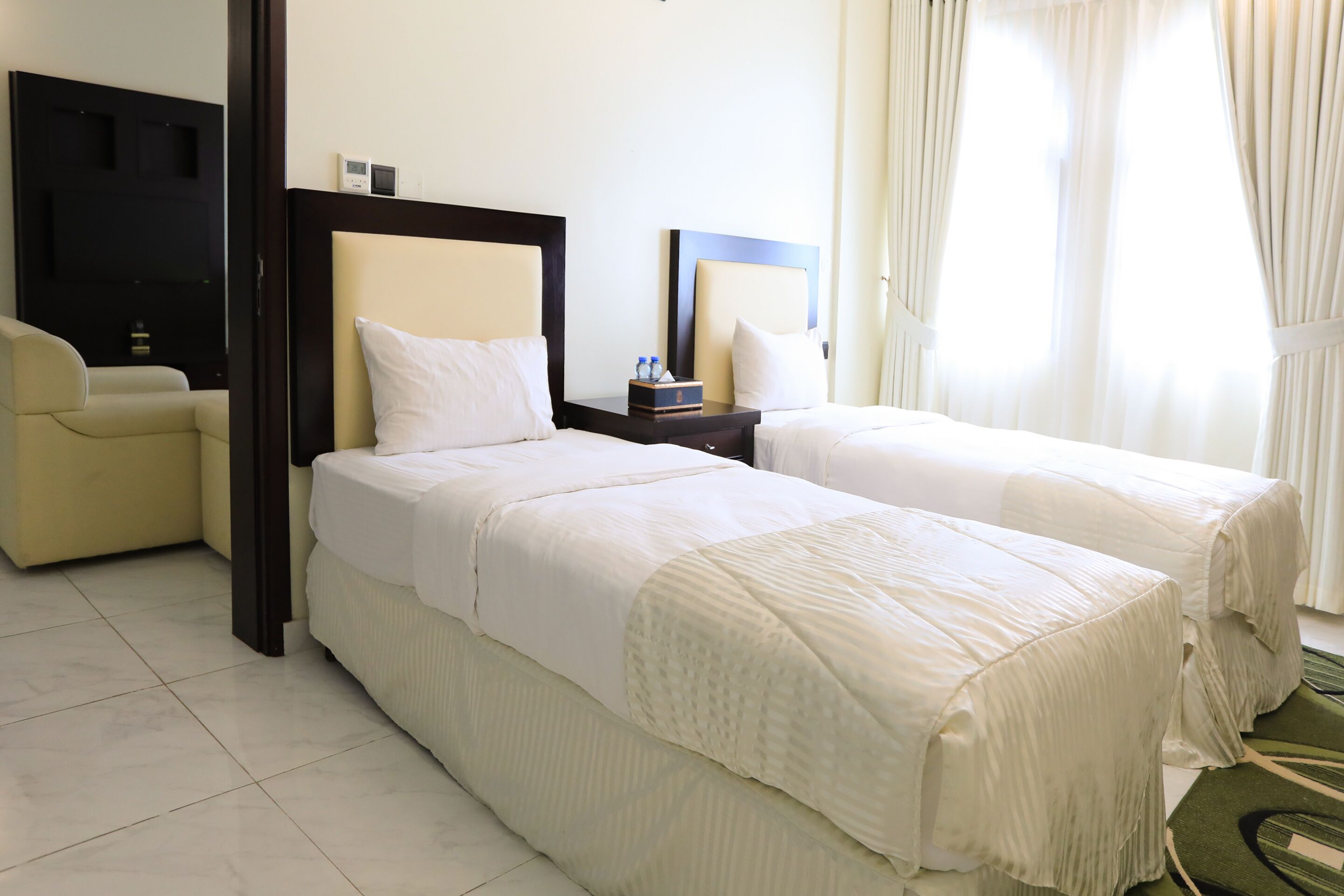 one bedroom suite | premium bedding, individually decorated, individually furnished, desk