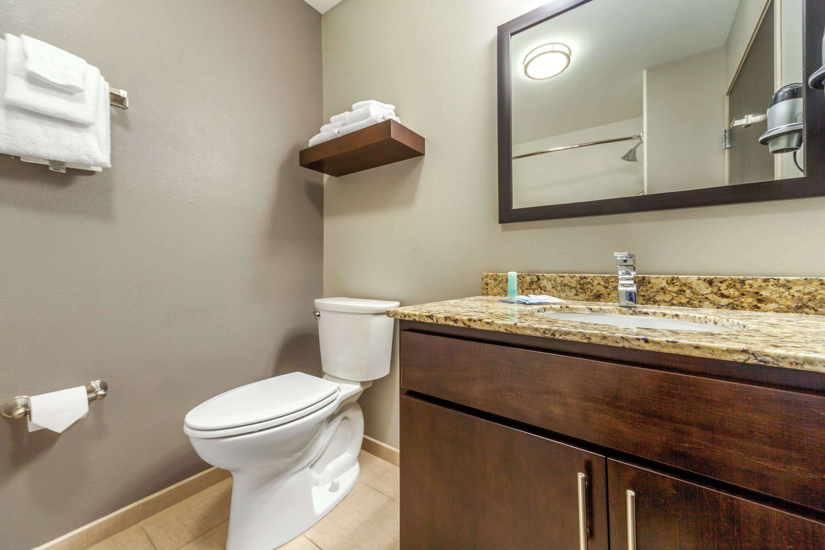 free toiletries, hair dryer, towels