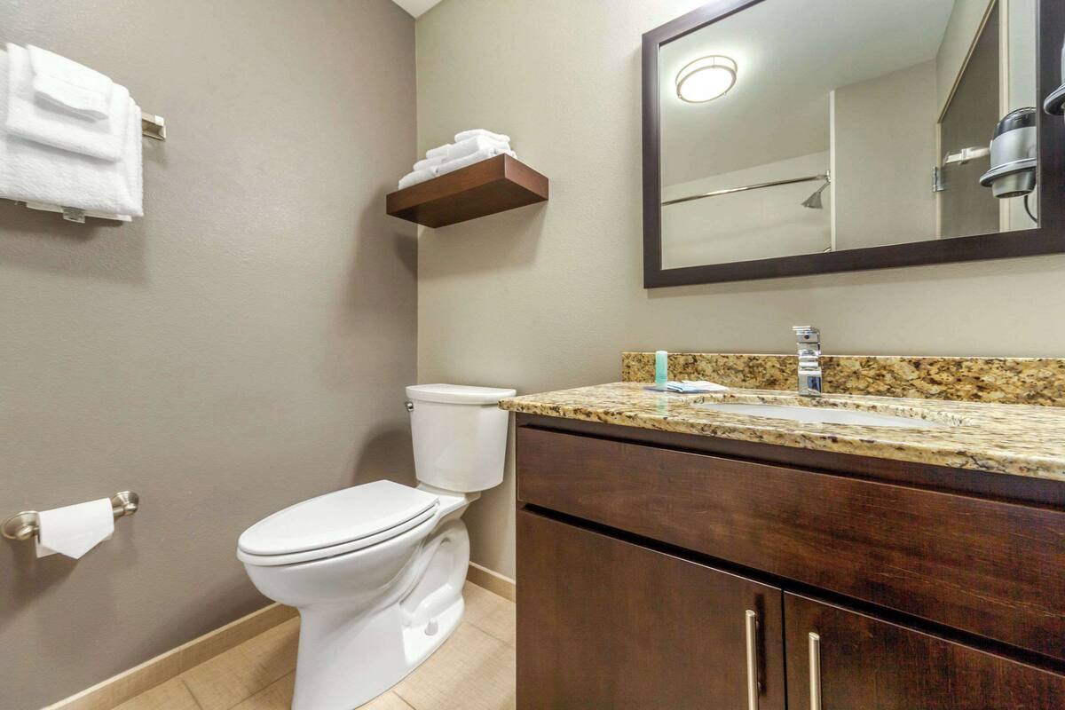 free toiletries, hair dryer, towels