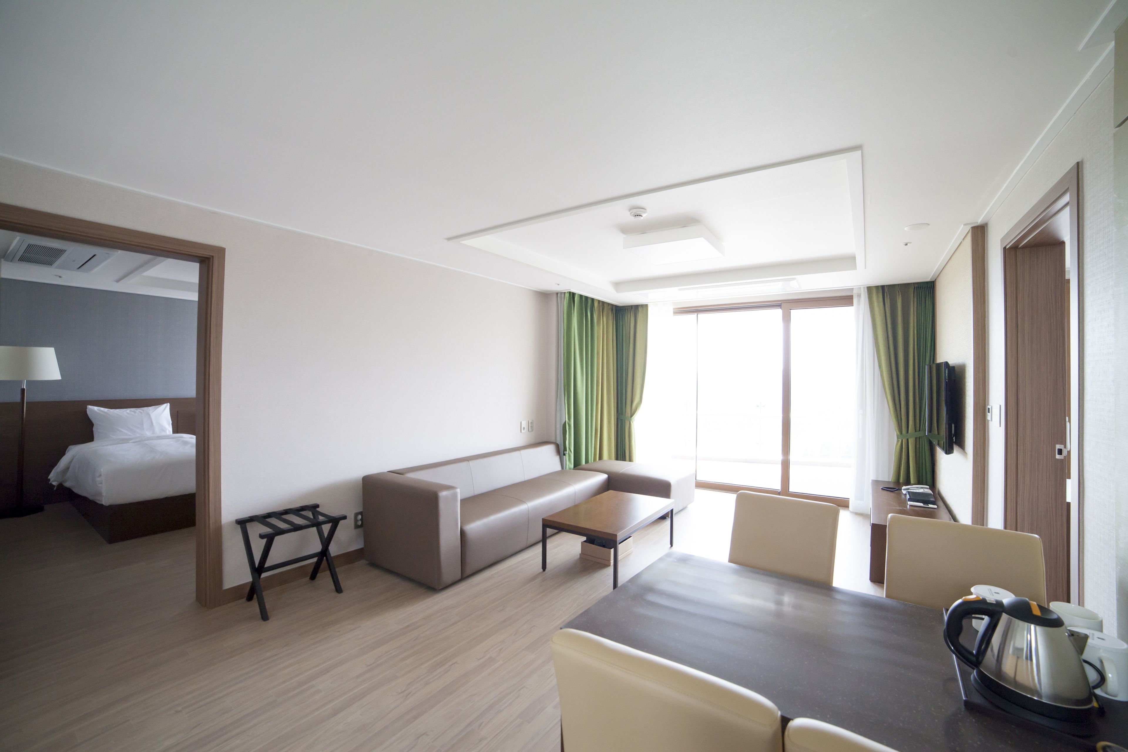junior suite, 1 bedroom, terrace | living area | flat-screen tv
