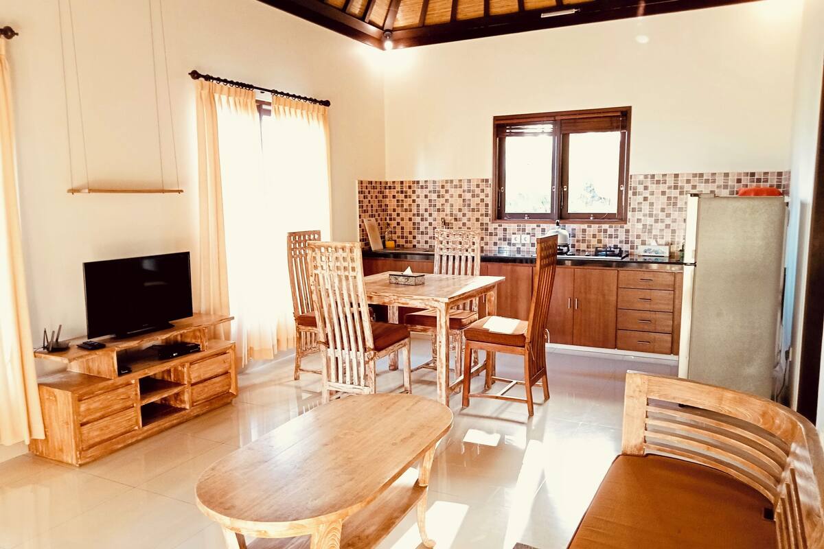 two bedroom villa (pool and ocean view) | living area