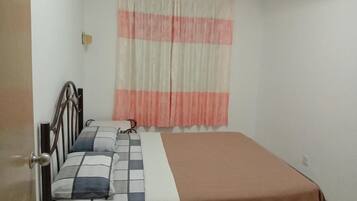 Blackout curtains, bed sheets
