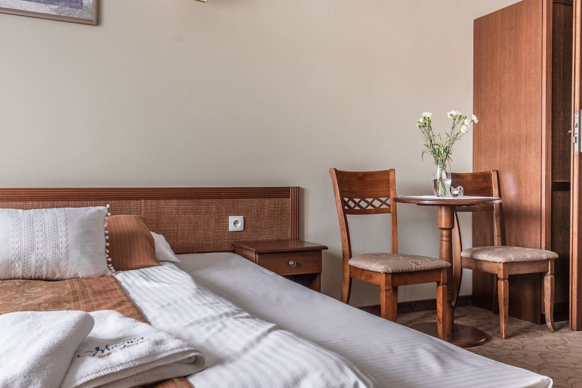 Habitación con 1 cama doble o 2 individuales | Espacio para trabajar con un portátil y wifi gratis