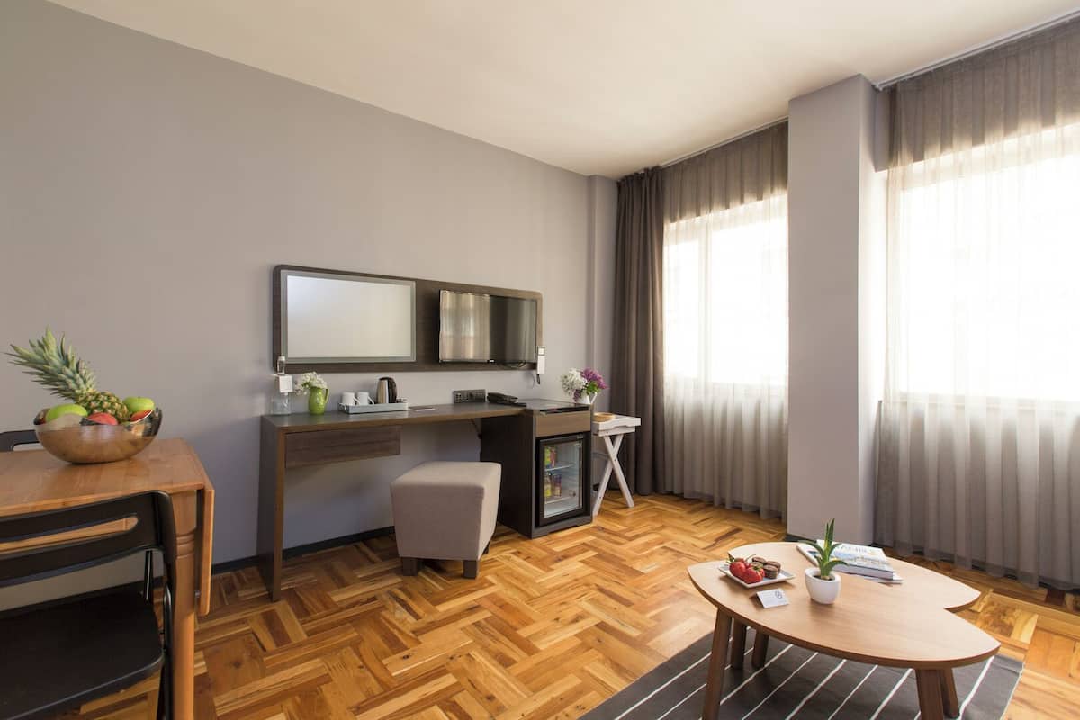 Deluxe Studio Suite, 1 Bedroom, Non Smoking, City View | Living area