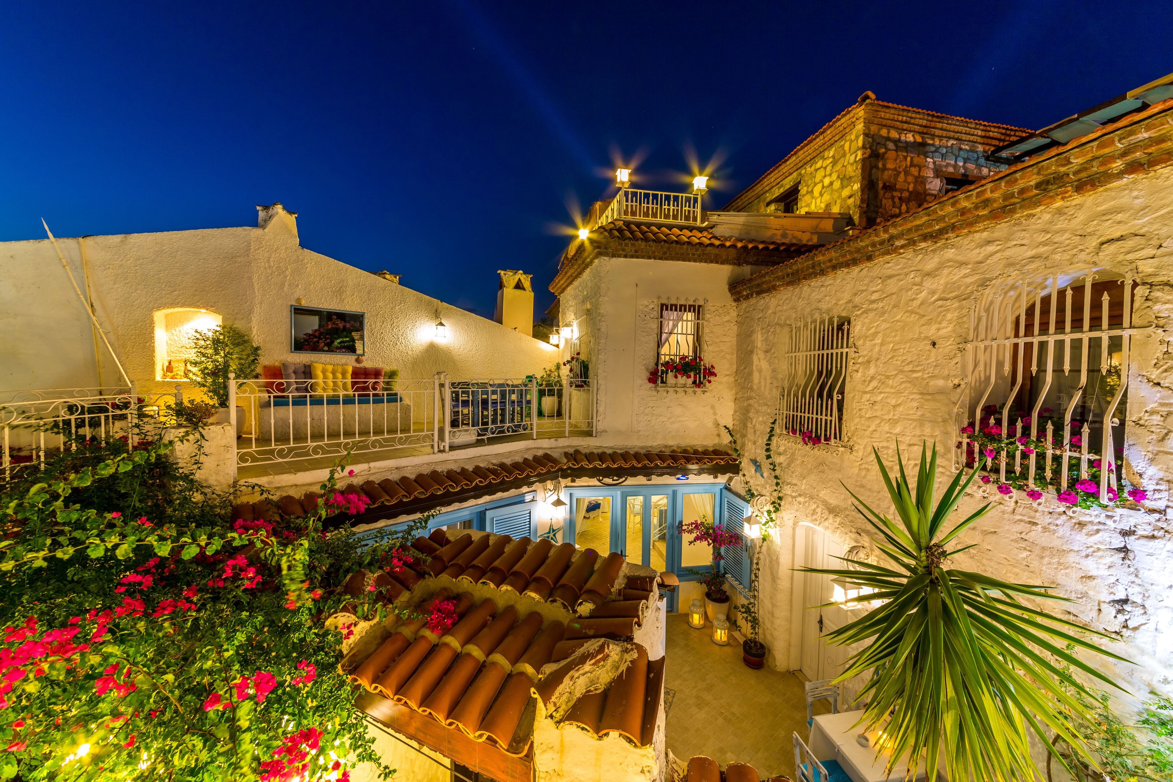 Luxury House, 3 Bedrooms, Sea View | Front of property - evening/night
