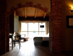 Suite, private terrace | 1 bedroom, Frette Italian sheets, premium bedding, down duvets