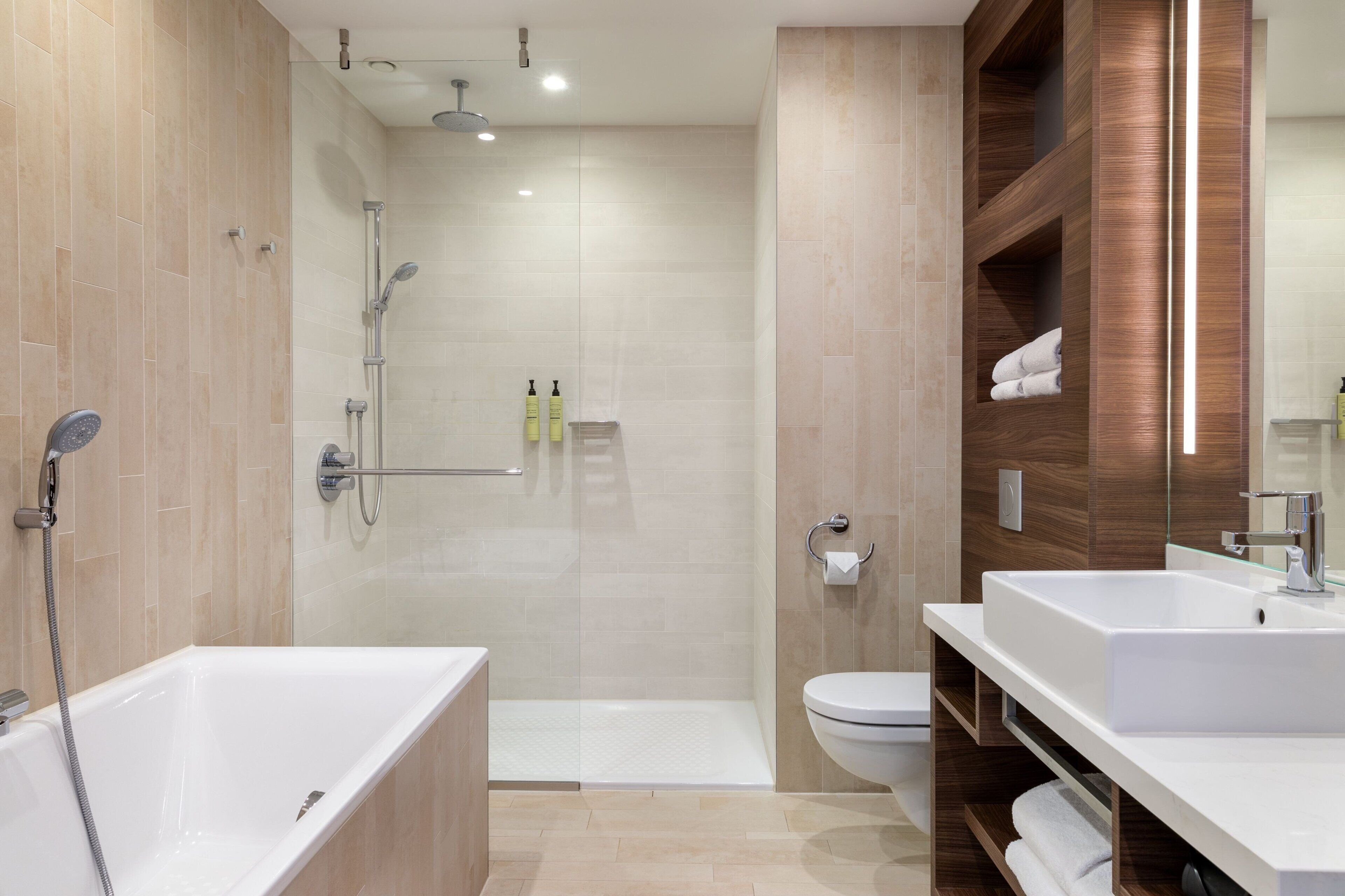 suite, 1 king bed (urban, view) | bathroom | free toiletries, hair dryer, towels, soap