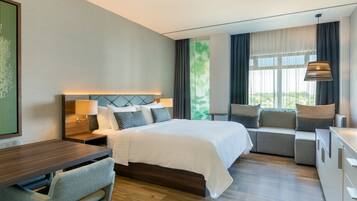 Studio, 1 très grand lit (View) | Literie de qualité supérieure, surmatelas