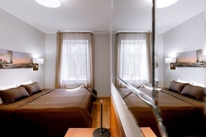 Huoneisto, 1 makuuhuone, keittiö | 1 makuuhuone, allergiatestatut vuodevaatteet, minibaari