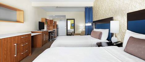 In-room safe, desk, laptop workspace, blackout drapes