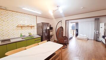 Apartment (Duplex) | Private kitchen | Fridge, microwave, espresso maker, coffee/tea maker