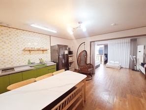 Apartment (Duplex) | Private kitchen | Fridge, microwave, espresso maker, coffee/tea maker