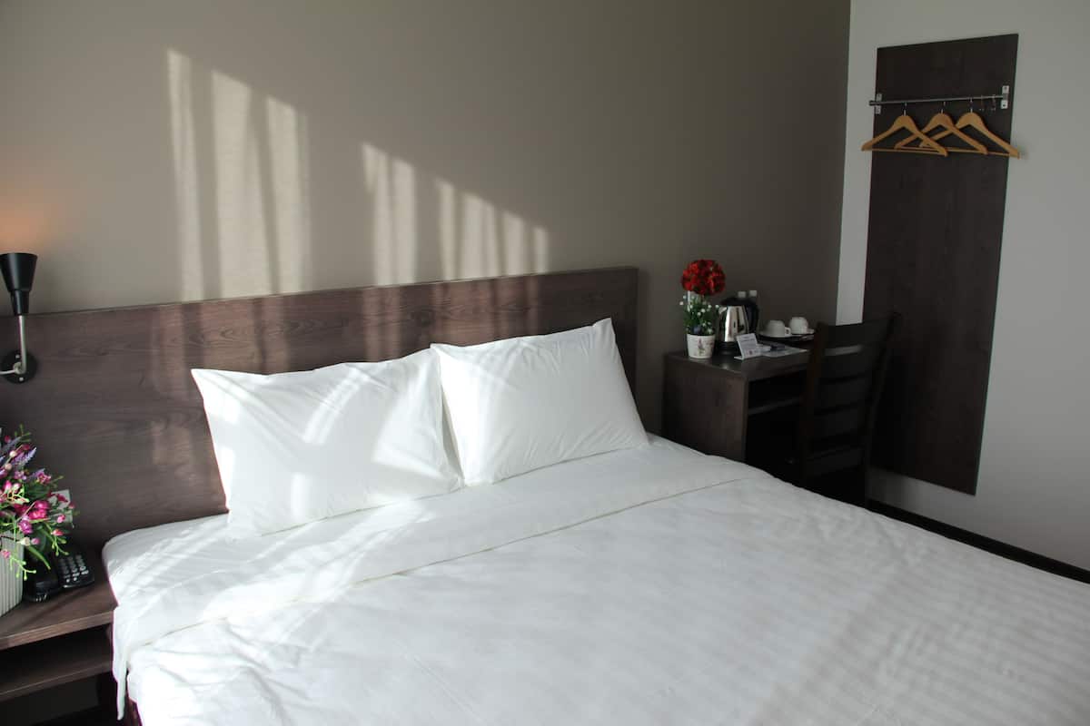 Desk, laptop workspace, iron/ironing board, free WiFi