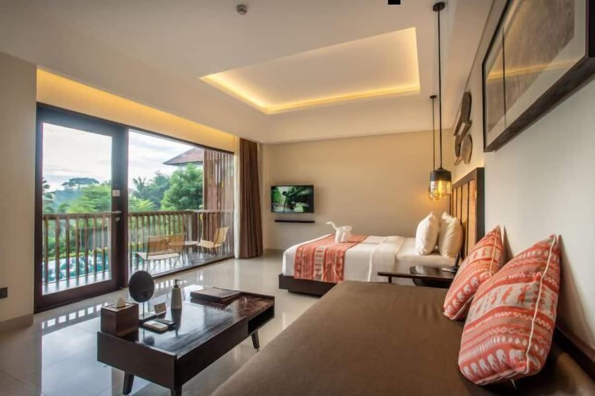 1 slaapkamer, luxe beddengoed, een minibar, een kluis op de kamer