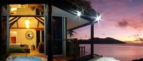 Luxury Villa, Jetted Tub, Beachfront (Standalone) | Minibar, in-room safe, WiFi, bed sheets