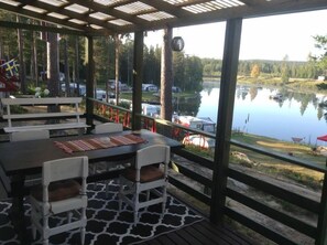 Cabin, 1 Bedroom, Shared Bathroom (5 persons) | Terrace/patio - Tallbacken Camping (Vannas)
