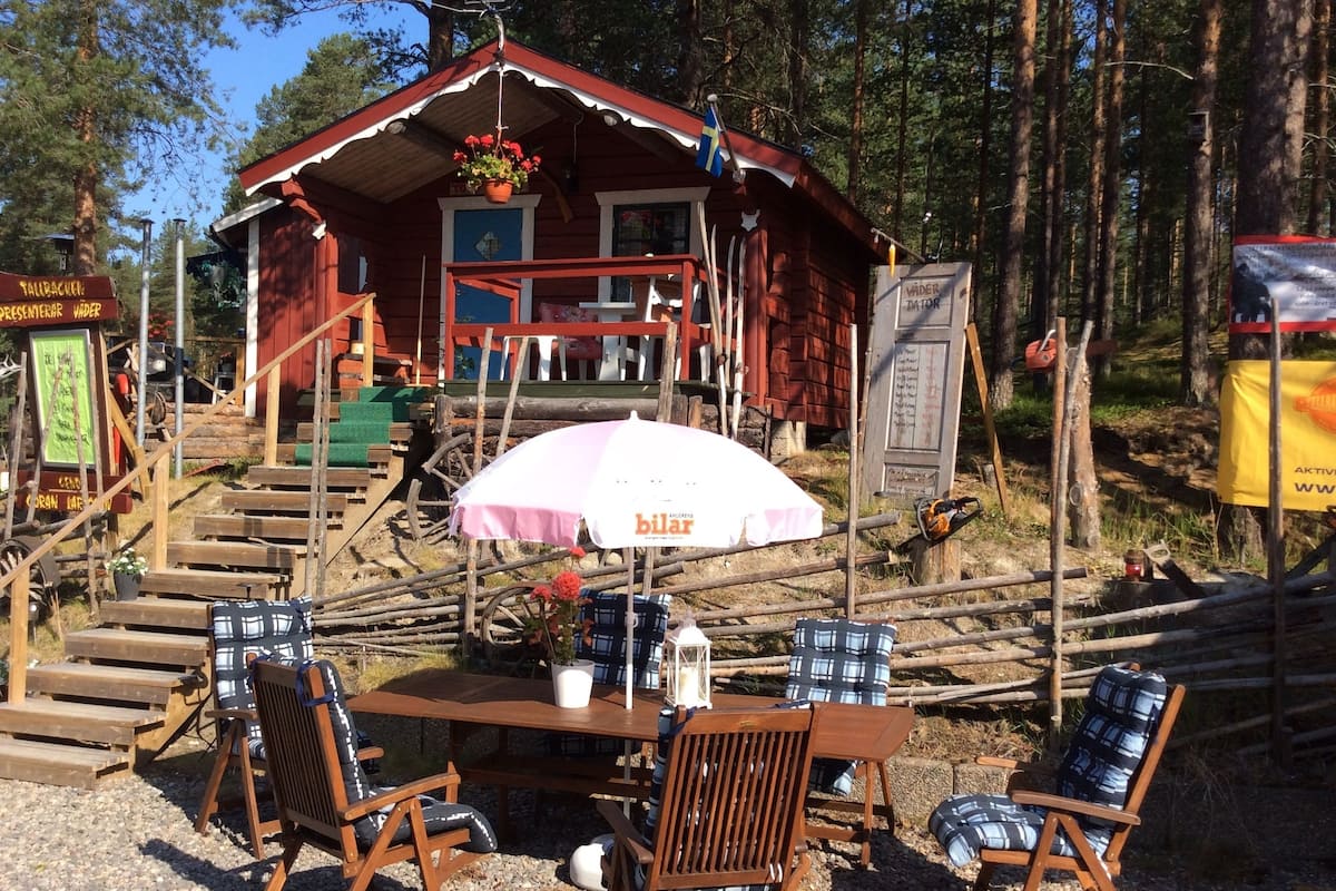 Huisje, gedeelde badkamer (2 persons) | Buiten dineren | Serveert lunch, diner, Scandinavische gerechten, strandzicht