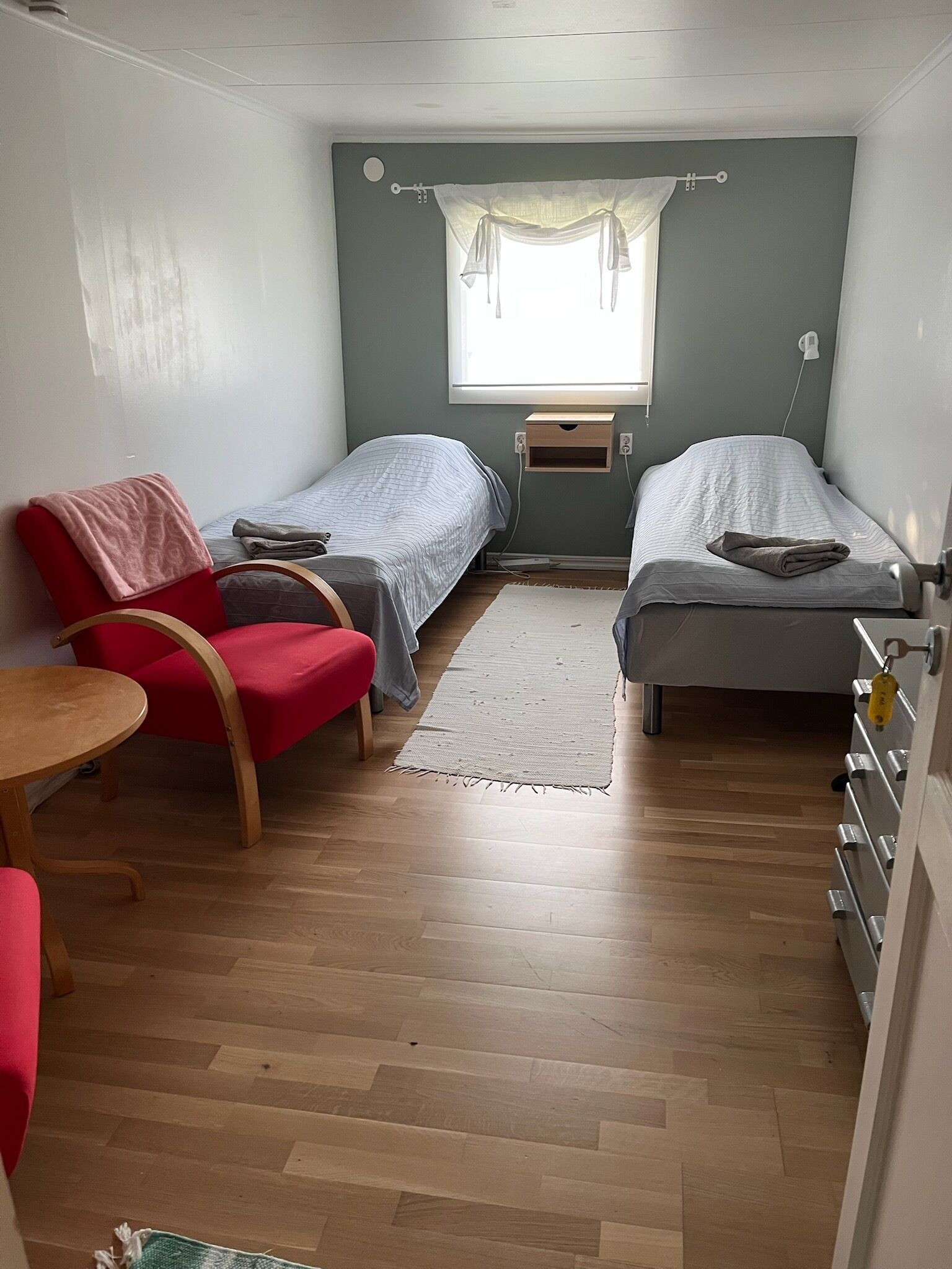 Chambre Économique, 2 lits une place, non-fumeur, vue jardin