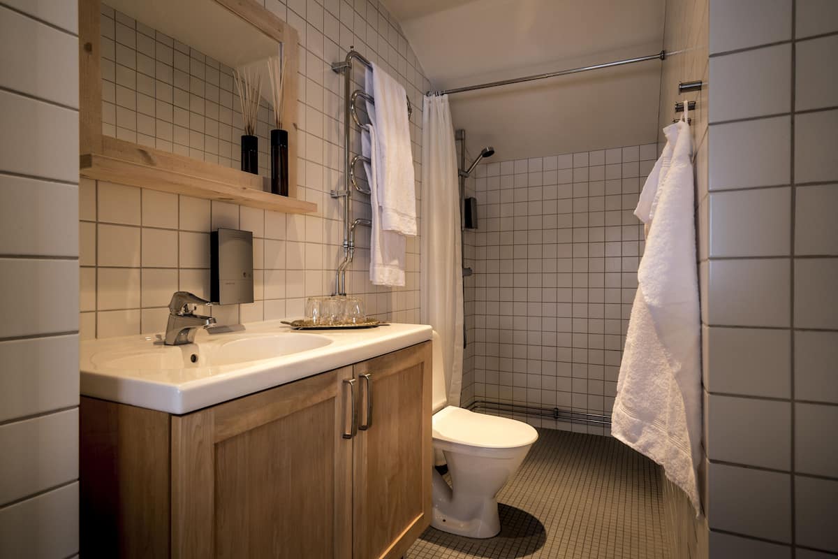 deluxe suite, 2 bedrooms | bathroom | shower, hair dryer, towels