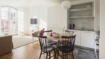 Apartment, 1 Schlafzimmer, Kochnische | Zimmersafe, individuell dekoriert, individuell eingerichtet