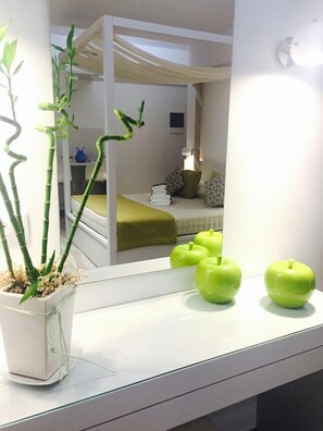 Junior Double Room, Balcony, Sea View | Premium bedding, in-room safe, desk, soundproofing - Lindos Beauty (Rhodes)
