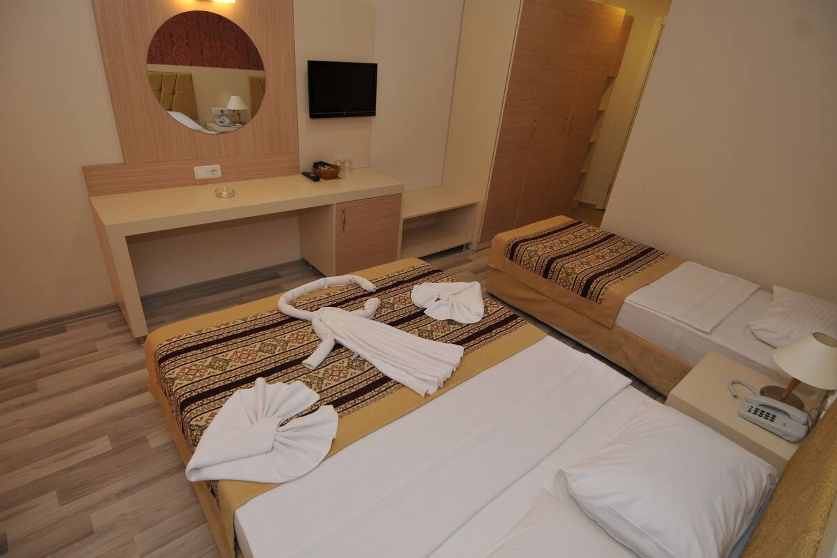Minibar, in-room safe, cribs (free), WiFi (surcharge)