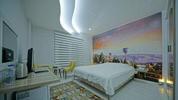 MESKENDIR | Premium bedding, minibar, desk, laptop workspace