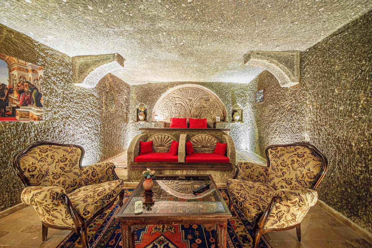Cave King Suite | 1 quarto, roupas de cama premium, frigobar, cofres nos quartos