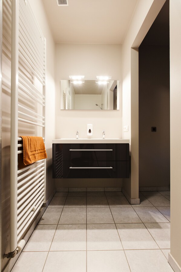 Regadera, amenidades de baño ecológicas, secadora de cabello, toallas