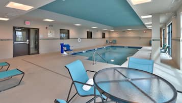 Indoor pool, pool loungers