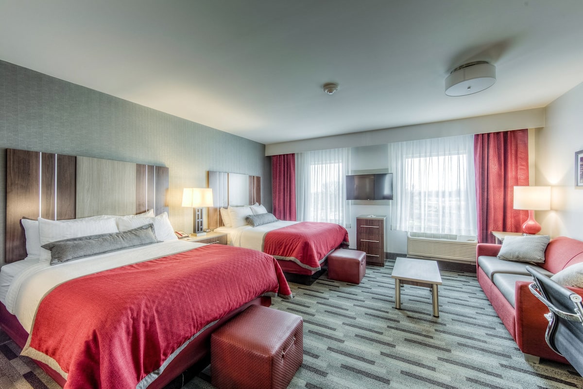Studio Suite, 2 Queen Beds, Kitchen | Premium bedding, pillowtop beds, in-room safe, desk