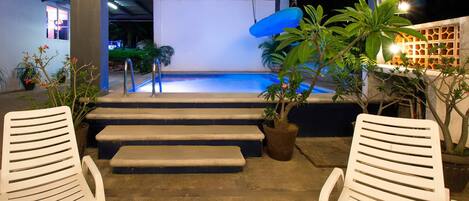 Indoor pool, outdoor pool, open 8:00 AM to 10:00 PM, sun loungers