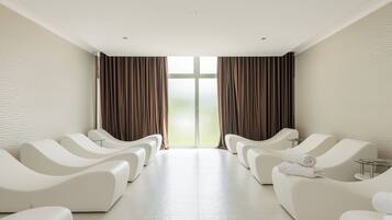 Sauna, steam room, body treatments, body scrubs, facials