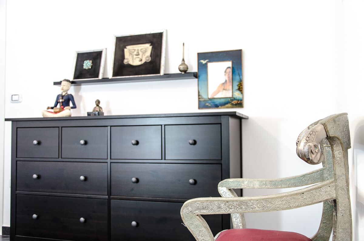 Lägenhet Executive | Duntäcken, individuell inredning, unika möbler och arbetsyta för laptop