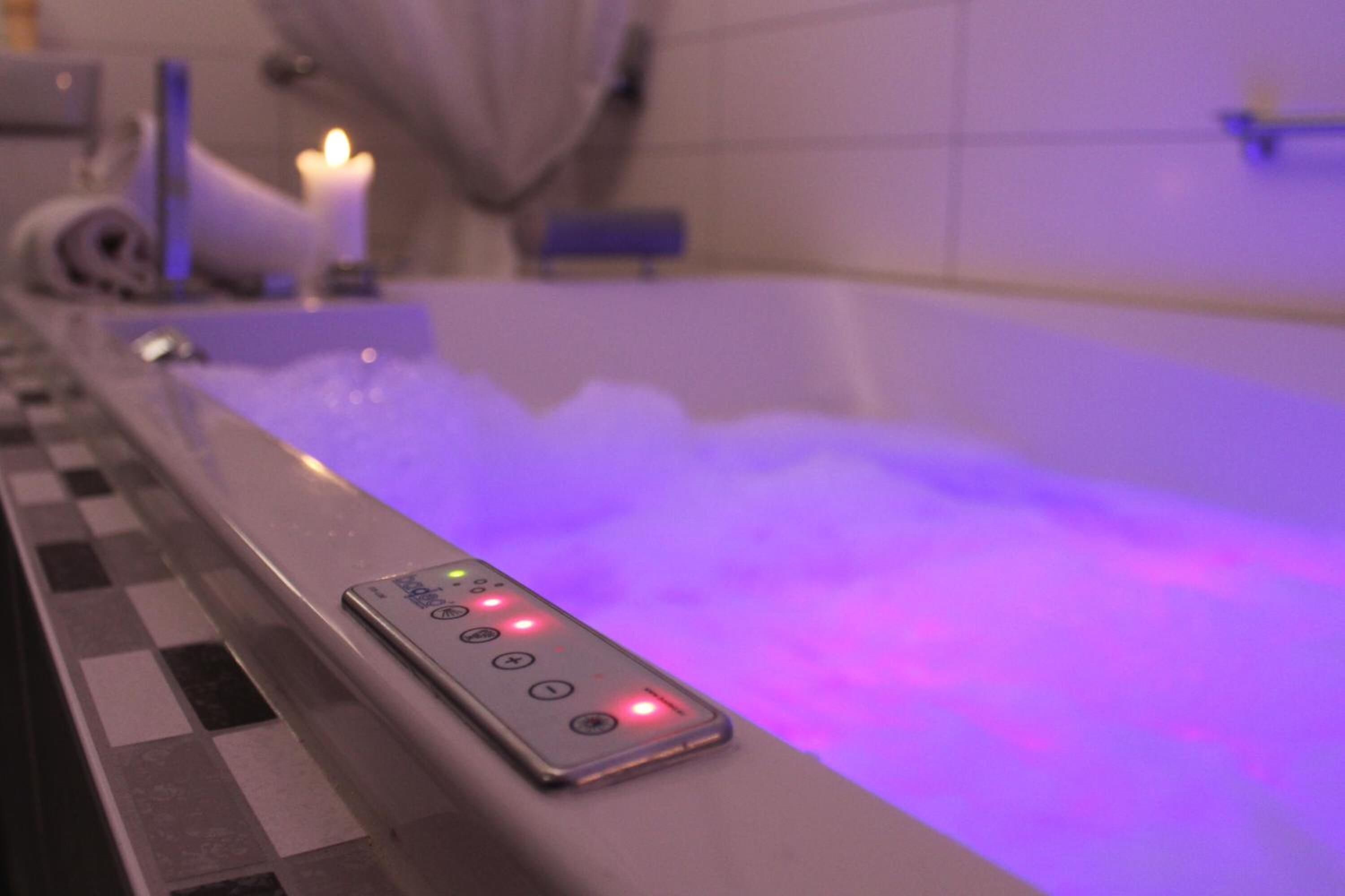 hair dryer, bathrobes, towels