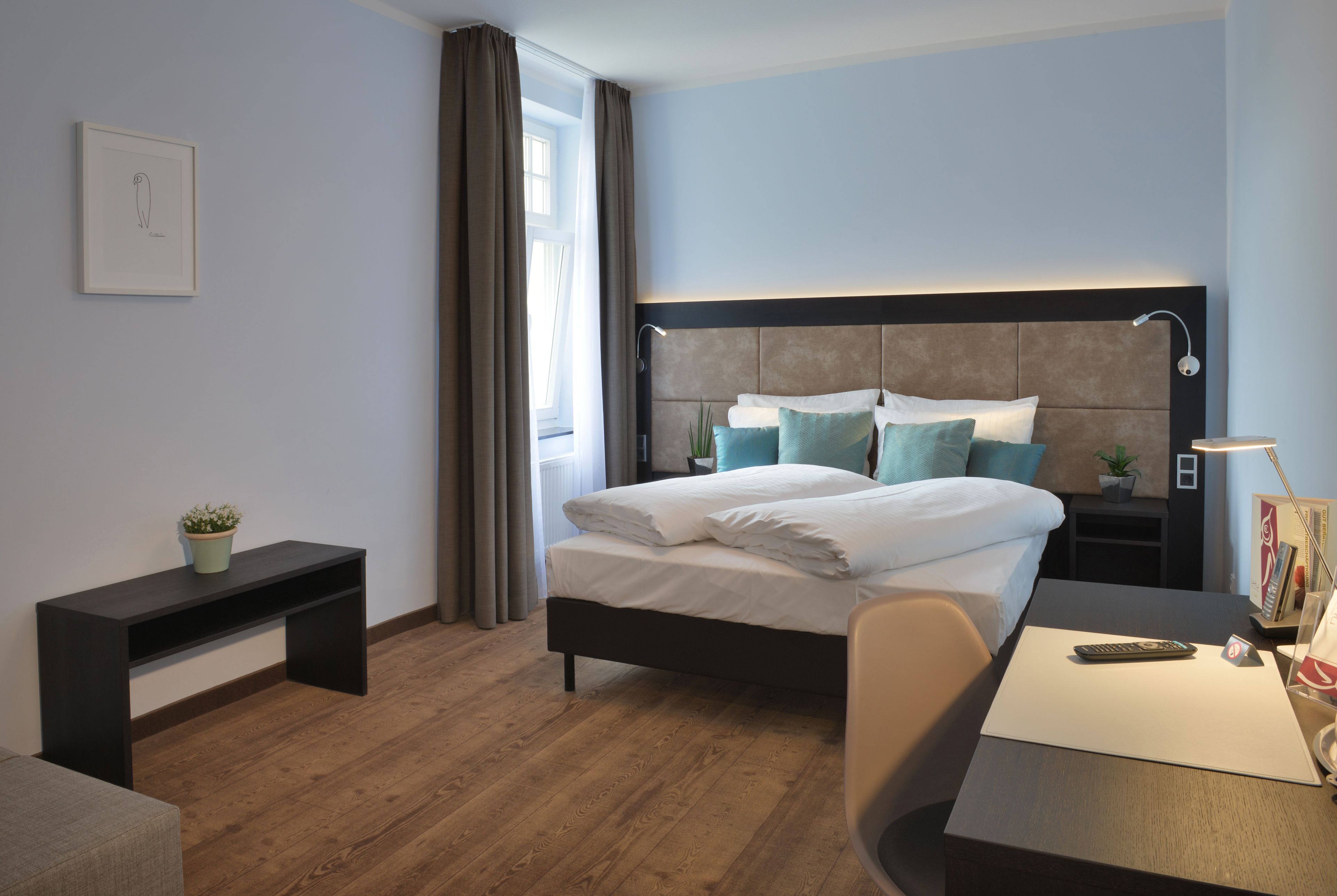 basic double or twin room | premium bedding, in-room safe, desk, soundproofing