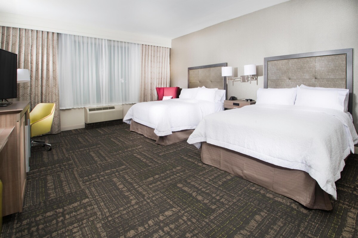 Room, 2 Queen Beds, Accessible, Non Smoking | Premium bedding, minibar, in-room safe, desk