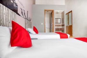 Standard Double Room Single Use, 2 Twin Beds | Bed sheets - Hotel Santo Domingo (Puebla)