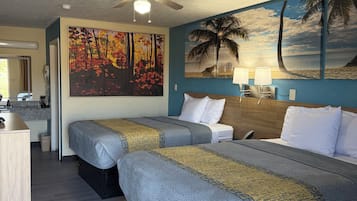 Standard Room, 2 Queen Beds, Smoking | Desk, iron/ironing board, free WiFi, bed sheets