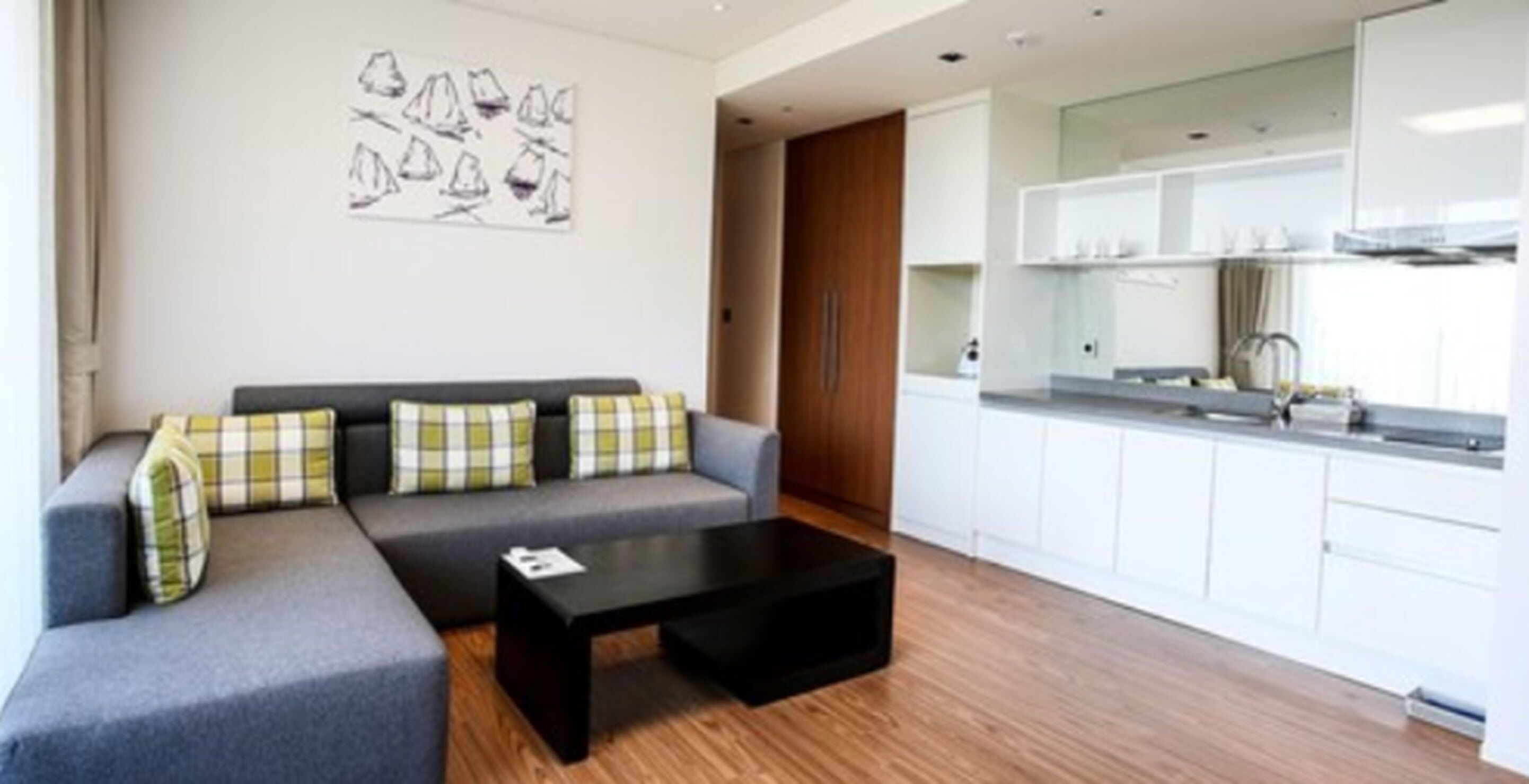 fridge, microwave, stovetop, electric kettle