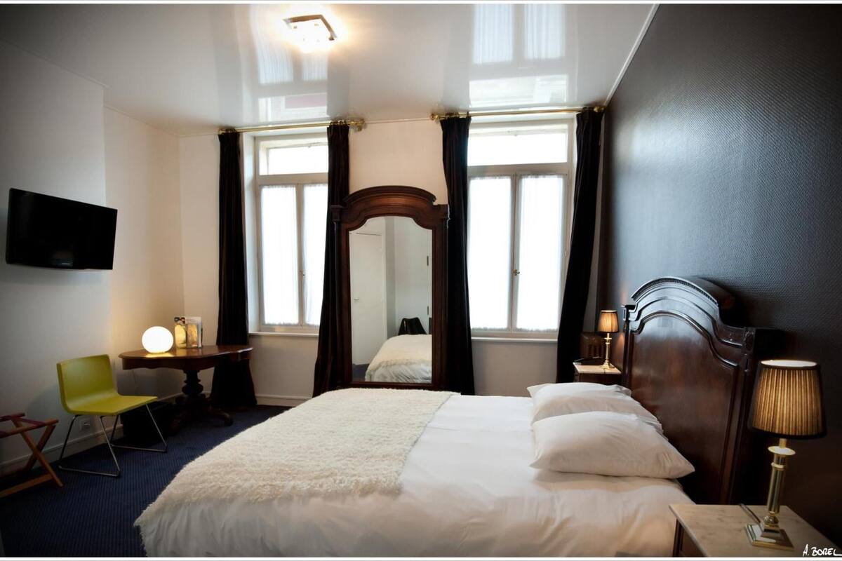 double room, courtyard view | premium bedding, memory-foam beds, desk, soundproofing